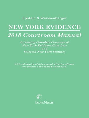 cover image of New York Evidence Courtroom Manual